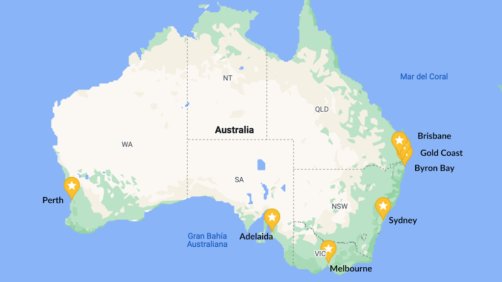 Mapa Australia | WTravel