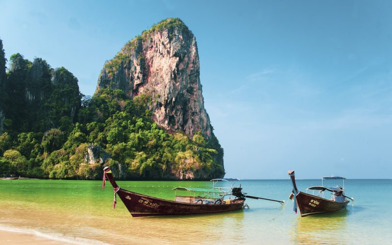 Long Tail Boats on Koh Phi Phi, South Thailand, Southeast Asia