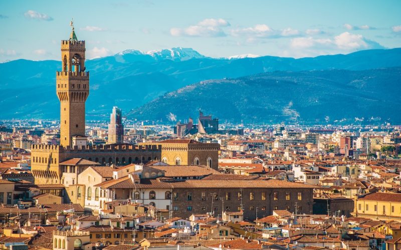 Toscany City of Florence in Northern Italy. Early Spring Cityscape.